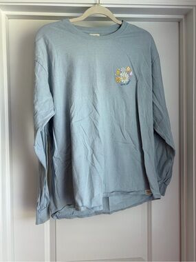 Simply Southern Light Blue Long-Sleeve Tee with Daisy Graphic